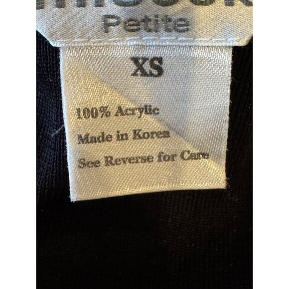 Misook Skirt Women XS Petite Black Knit A Line Flared Knee Length Career Preppy - Picture 6 of 7